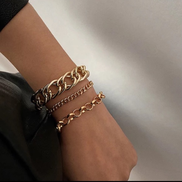 Jewelry - • Becca •  3 Pc. Chain Bracelet Set